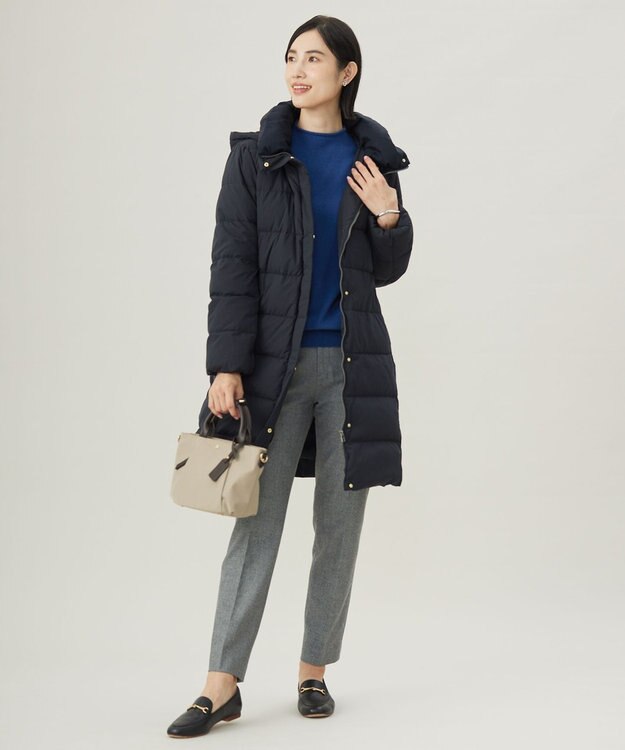 J.PRESS LADIES L 【洗える】チェルビック テーパード パンツ グレー系