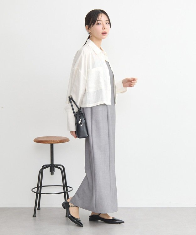 earth music&ecology Ｗポケットショートシャツ Off White