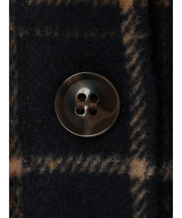 Green Parks ・ＥＬＥＮＣＡＲＥ　ＤＵＥ　シャギーチェックショートシャツ Navy