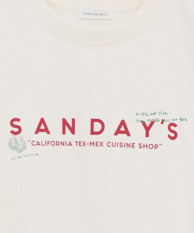 AMERICAN HOLIC SANDAYS ロングTシャツ Off White