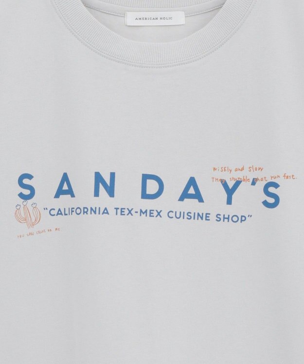 AMERICAN HOLIC SANDAYS ロングTシャツ Light Gray