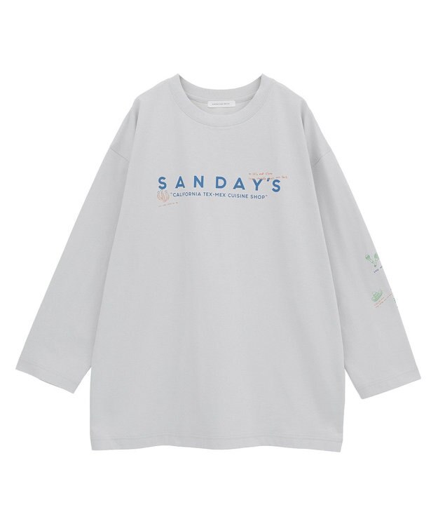 AMERICAN HOLIC SANDAYS ロングTシャツ Light Gray