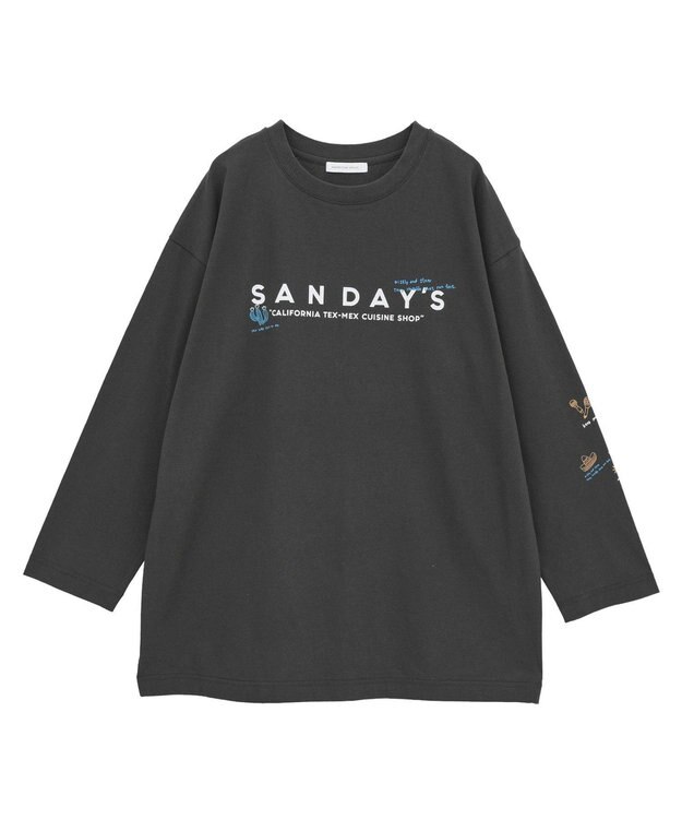 AMERICAN HOLIC SANDAYS ロングTシャツ Charcoal Gray
