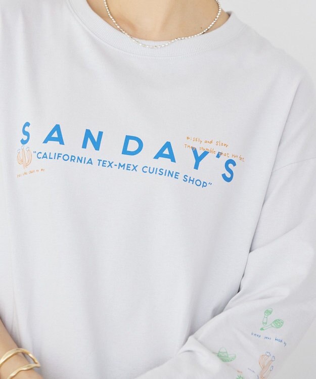 AMERICAN HOLIC SANDAYS ロングTシャツ Light Gray