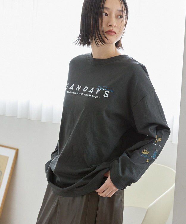 AMERICAN HOLIC SANDAYS ロングTシャツ Charcoal Gray