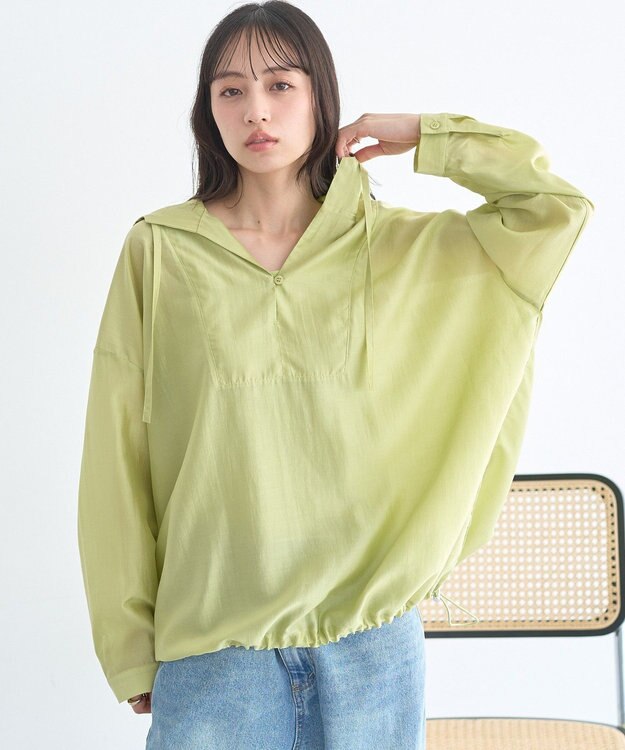 earth music&ecology アノラックフーディ Light Green