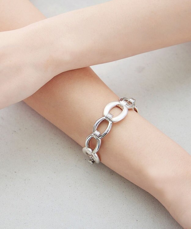 Tiaclasse サークルチェーンブレスレット シルバー