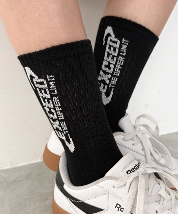 WEGO EXCEEDロゴリブソックス ブラック