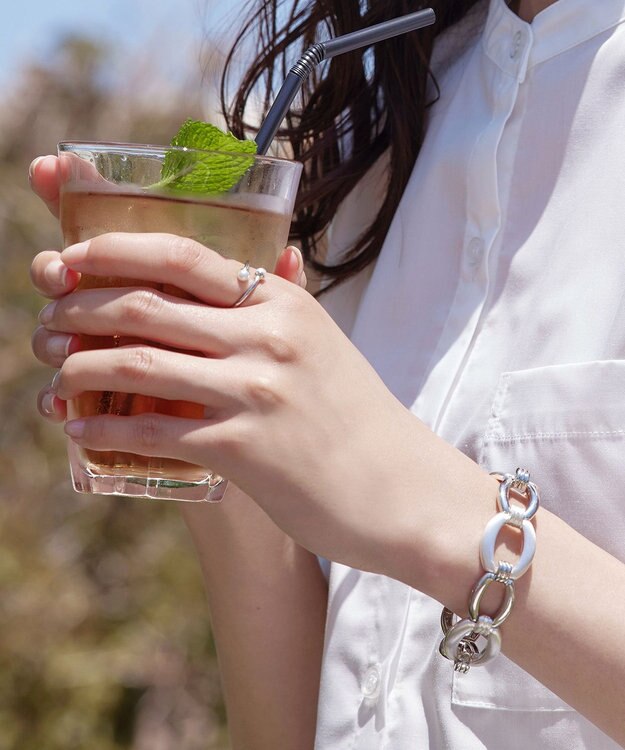 Tiaclasse サークルチェーンブレスレット シルバー