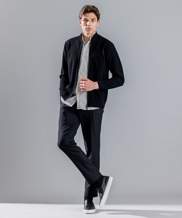 JOSEPH HOMME トリックジャガード　ウイングカラーシャツ アイボリー系