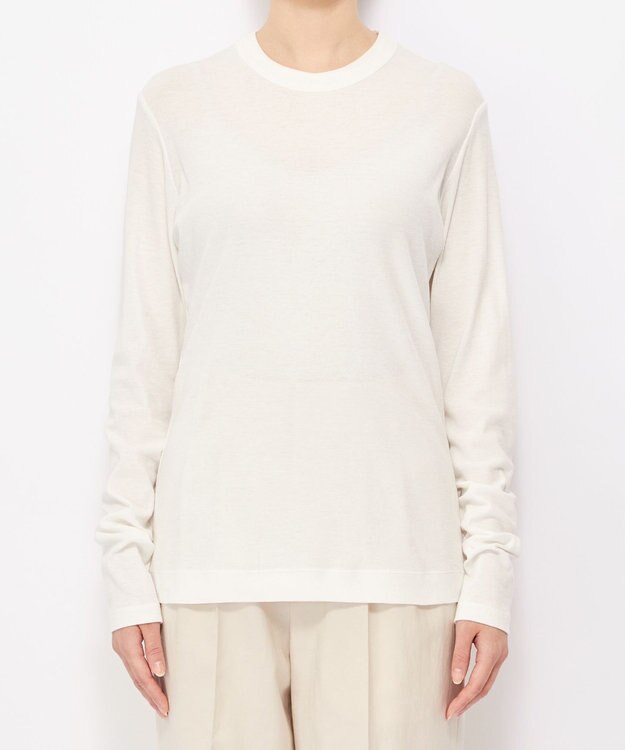 uncrave シアー クルーネックカットソー ホワイト