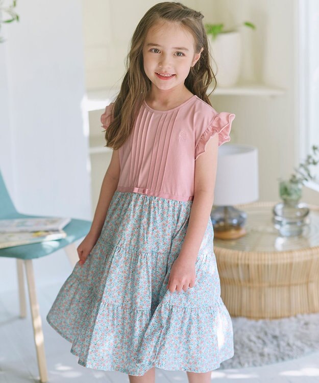 組曲 KIDS 【150-160㎝】 petit marguerite ドッキングワンピース ピンク