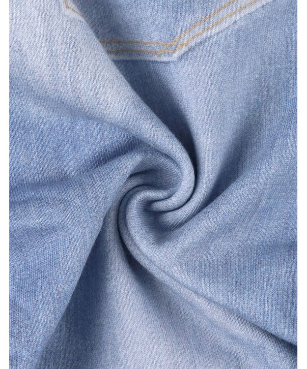 tsumori chisato SLEEP ツモリチサト ボトムス ロングパンツ ルームウェア 綿100%(本体) ミニ裏毛素材 デニム風プリント サルエルパンツ tsumori chisato SLEEP UOX558 /ワコール ブルー