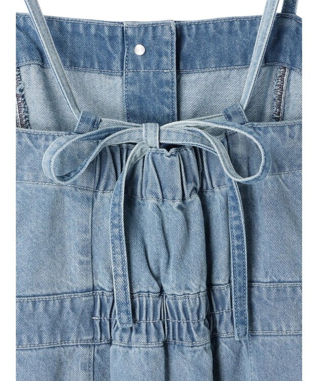 earth music&ecology ボタンキャミデニムワンピース Light Indigo