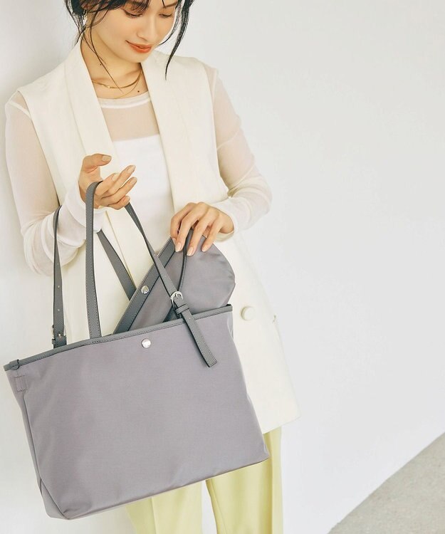 TOPKAPI 【Breath TOPKAPI】撥水 2way A4 トートバッグ / ミニポーチセット グレー