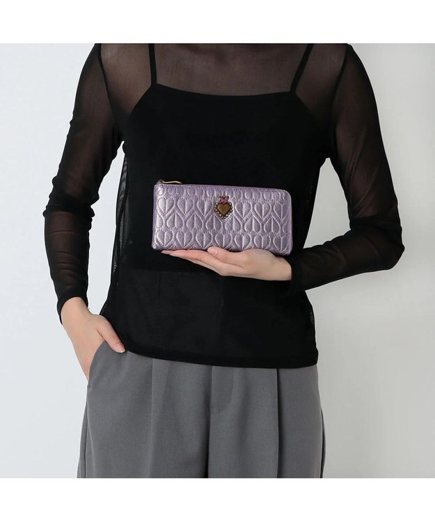 ANNA SUI ドリーミー Lファスナー長財布 パープル
