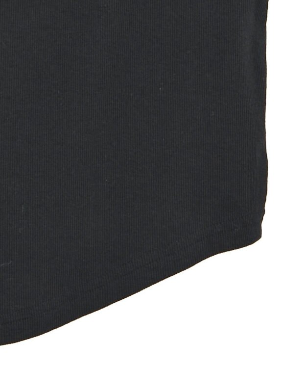 earth music&ecology フリルロゴノースリーブプルオーバー Black