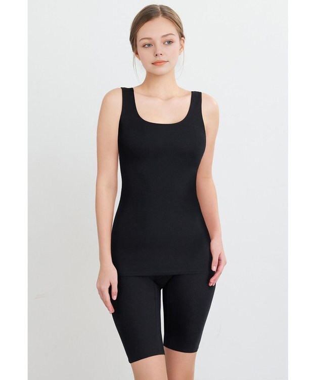 WACOAL あったかインナー 【ふんわりあったか】 ノースリーブ 天綿オーガニックを使用 あたたかい ムレにくい しなやかでやわらかい レディース CLB610 /ワコール ブラック