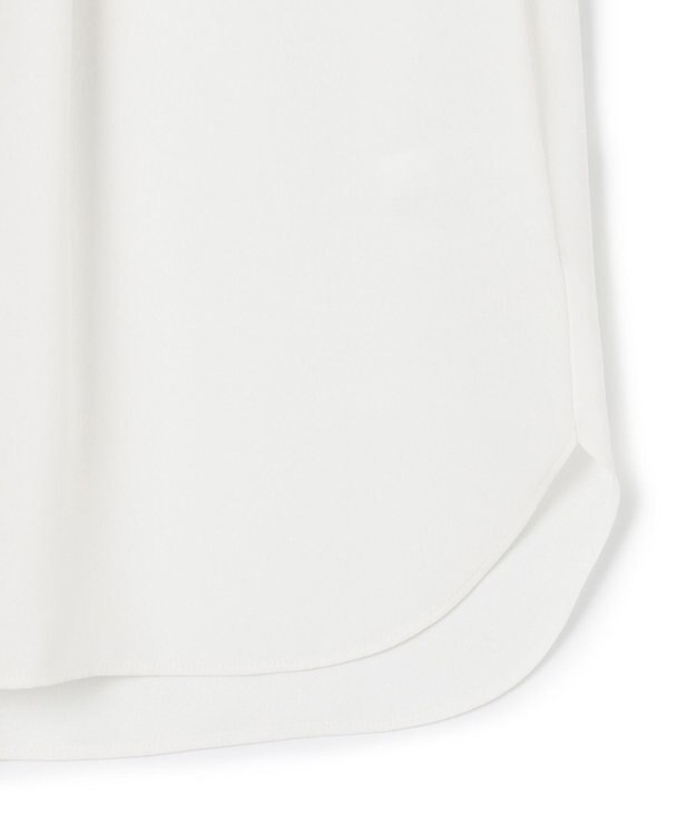 23区 【洗える】バックサテンアムンゼン バイカラー ボウタイ ブラウス ホワイト系