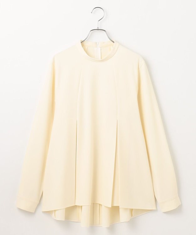 #Newans 〈亀恭子さんコラボ〉パネルタックAラインブラウス オフ