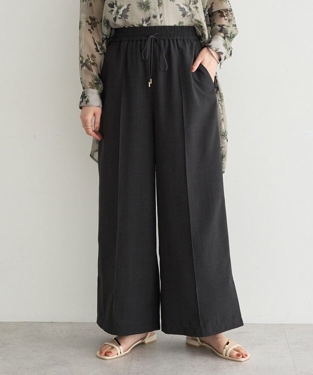 YECCA VECCA 【UVカット】サラサライージーワイドパンツ Charcoal Gray