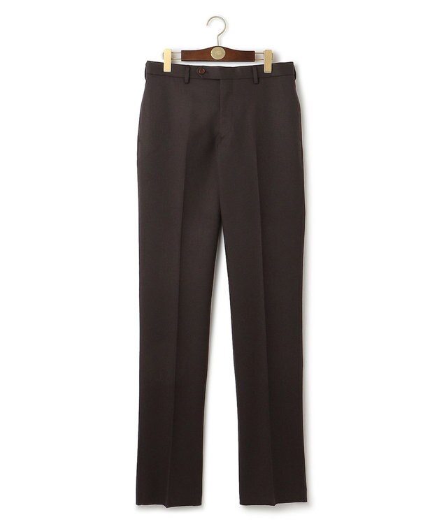 J.PRESS MEN トリートメントウール キャバルリーツイル スラックス ダークブラウン系
