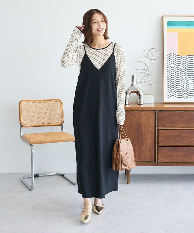 Green Parks Ｖネックキャミワンピース Black