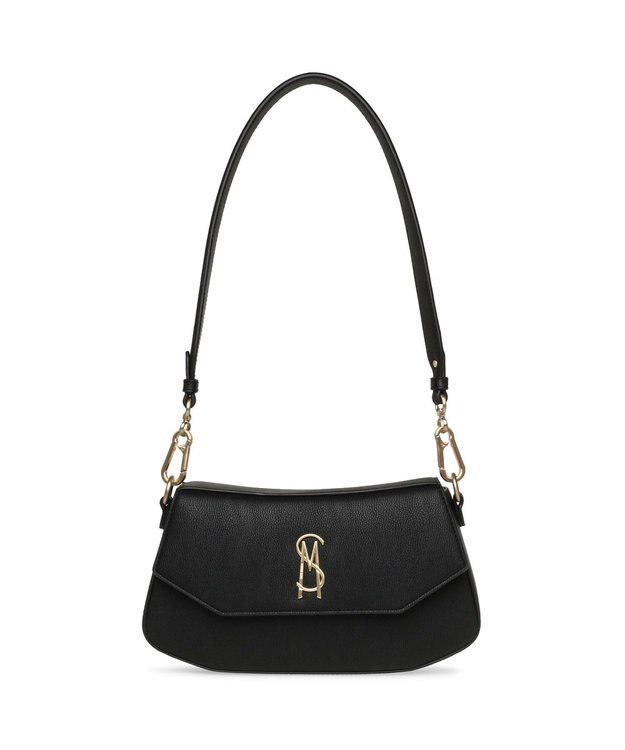 STEVE MADDEN BLYON-C ロゴフラップショルダーバッグ ブラック