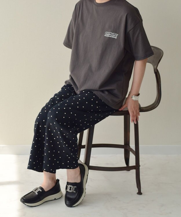 INTER-CHAUSSURES 【BUSSOLA】メタル飾りローファースニーカー ブラック