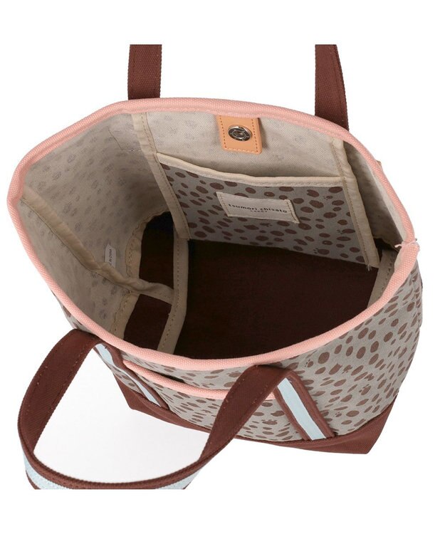 tsumori chisato CARRY コットンポルカドット ハンドバッグ Sサイズ ブラウン