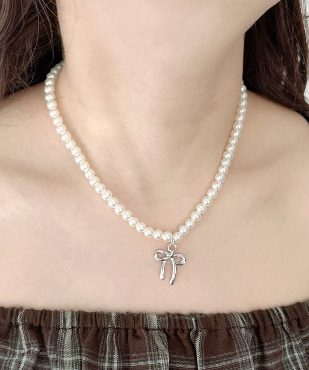 WEGO Lモチーフトップパールネックレス 柄1