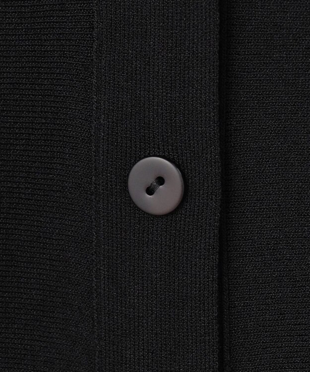 ICB L フライスリーブ Vネックカーディガン ブラック