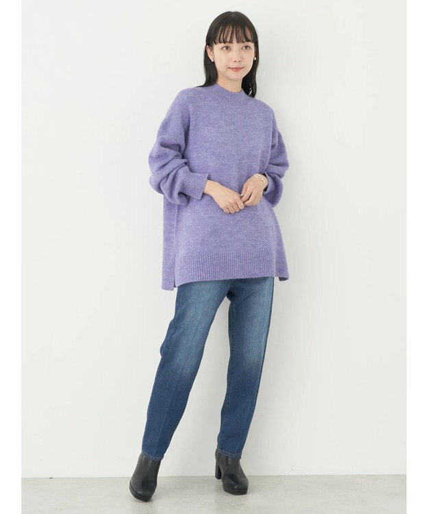 earth music&ecology センタープレスデニムパンツ Indigo