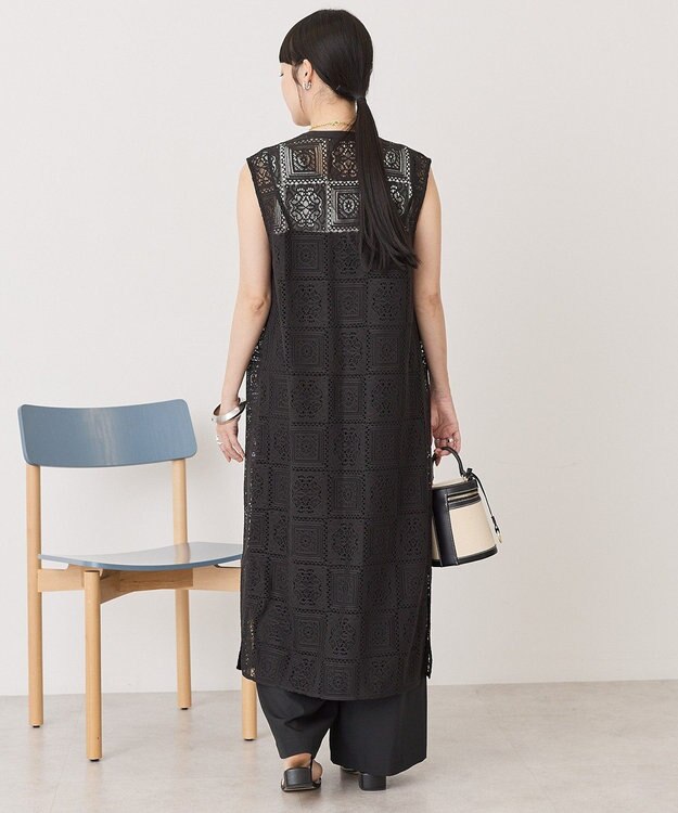 AMERICAN HOLIC 【2点セット】ロングレースジレ+サロペット Black