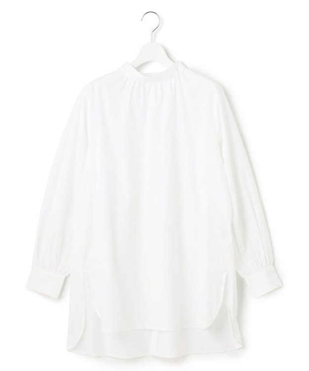 J.PRESS YORK STREET 【WOMEN】バックボタン ストライプブラウス ホワイト系