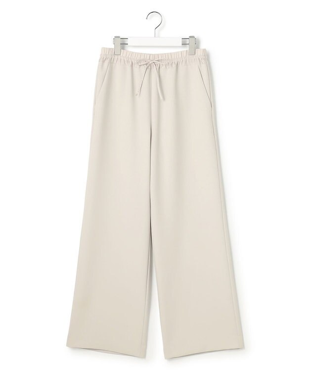 23区 L ストレッチダブルクロス ワイドパンツ ベージュ