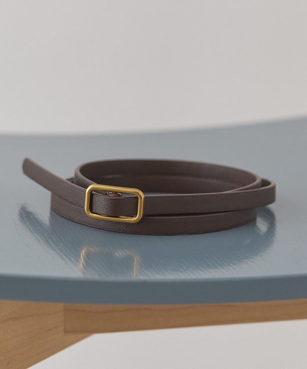 AMERICAN HOLIC ホールレス細ベルト Brown