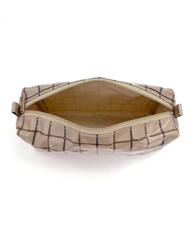 ROOTOTE 3609【ラミネート加工】WR.ポーチ.ラミネート-T 04：チェック・ベージュ