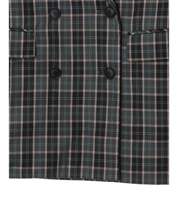 Green Parks ・ＥＬＥＮＣＡＲＥ　ＤＵＥ　チェックテーラードジャケット Charcoal Gray