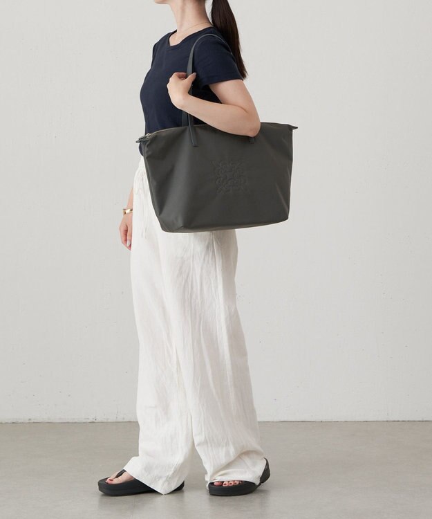 russet ＜390g/撥水性あり＞天ファスナー付きコーデュラナイロントートバッグ(CE-1560) Gray