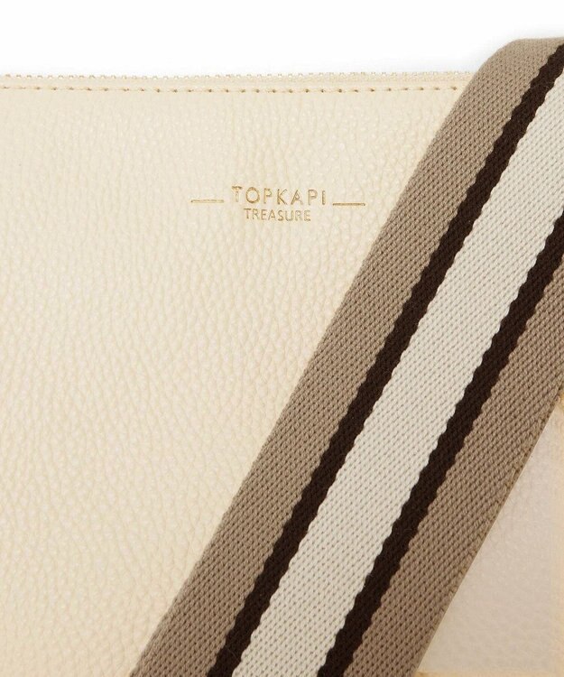 TOPKAPI 【TREASURE TOPKAPI】ストライプベルト・レザー2wayショルダーバッグ クリーム