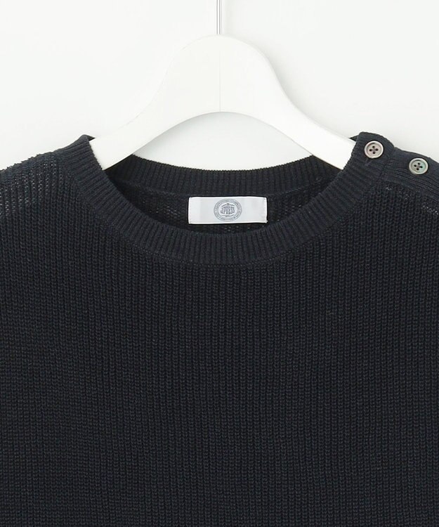 J.PRESS LADIES L 【WEB限定カラーあり】LINEN COTTON ニット ベスト ネイビー系