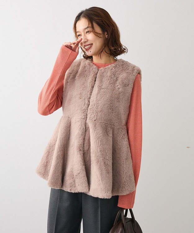 Green Parks ｉｎ　ラメリブハイネックプルオーバー Orange