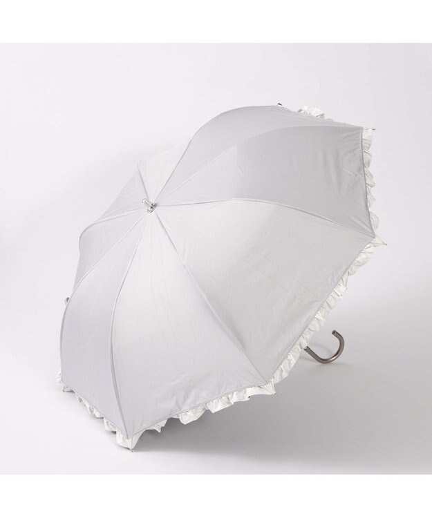 UNBILLION カシュネ cachenez / 【晴雨兼用】【日傘】 【UV カット率99.999.9％以上】PUバイカラーフリルトップレス折りたたみ傘 GY