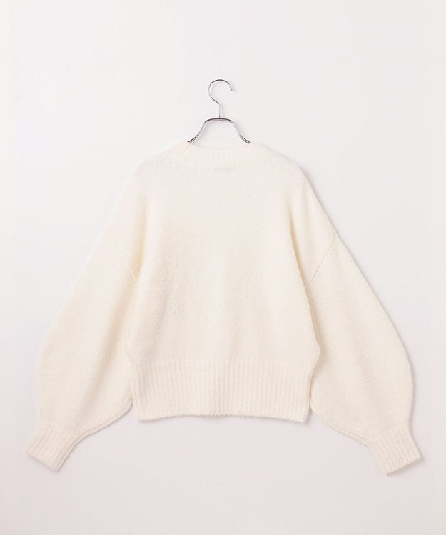 #Newans 【洗える】クロップドバルーンボリュームスリーブニット ホワイト系