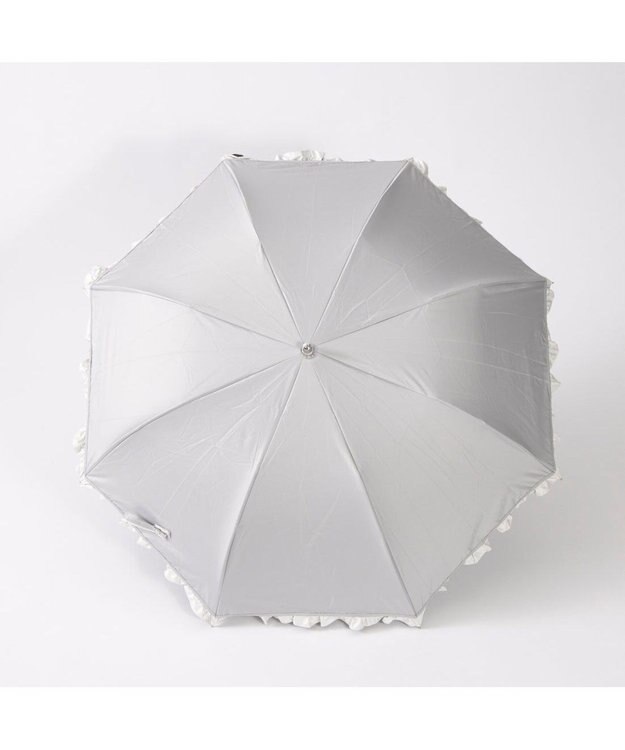 UNBILLION カシュネ cachenez / 【晴雨兼用】【日傘】 【UV カット率99.999.9％以上】PUバイカラーフリルトップレス折りたたみ傘 GY