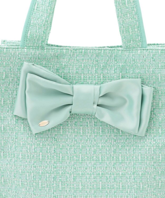 TOCCA 【キャンセル分販売！】【A4サイズ対応】COLOR OF GLORY CUSTOMIZED BAG カスタマイズ トートバッグ グリーンツイード×大リボン