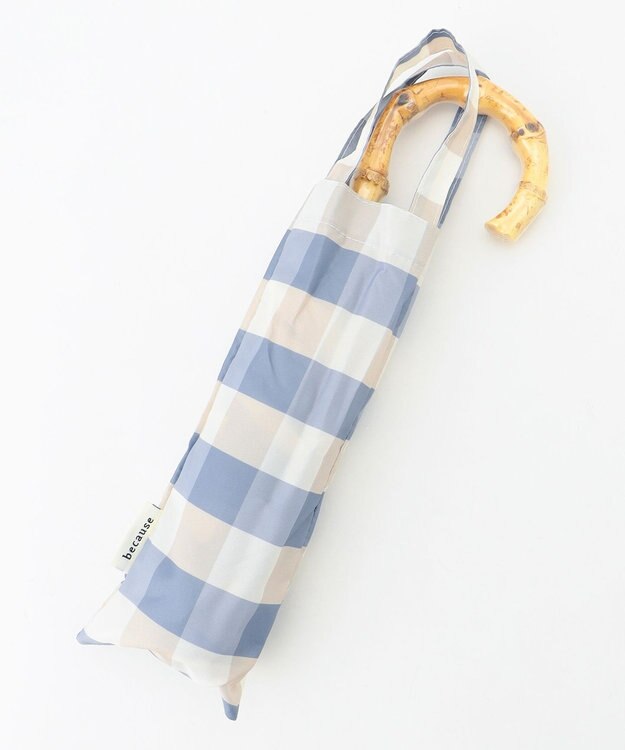 ANY 【晴雨兼用】ギンガムチェックパラソル サックス