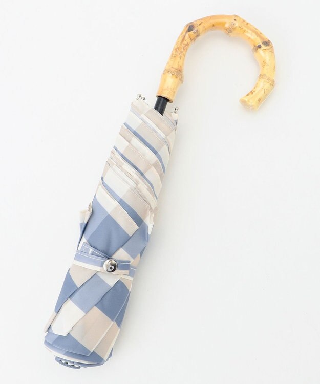 ANY 【晴雨兼用】ギンガムチェックパラソル サックス