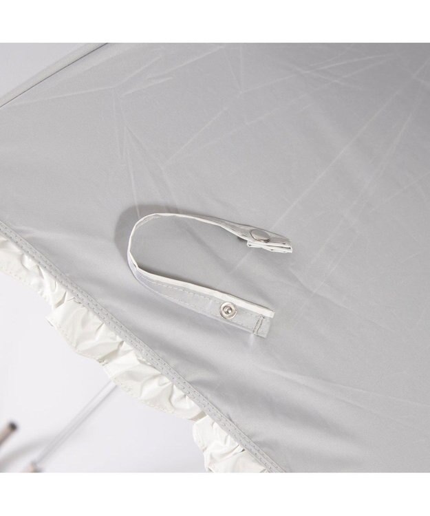 UNBILLION カシュネ cachenez / 【晴雨兼用】【日傘】 【UV カット率99.999.9％以上】PUバイカラーフリルトップレス折りたたみ傘 GY